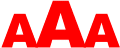 AAA i rött, symbol för kreditvärdighet
